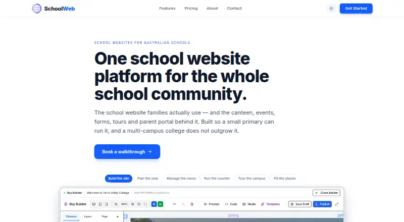 SchoolWeb's own site