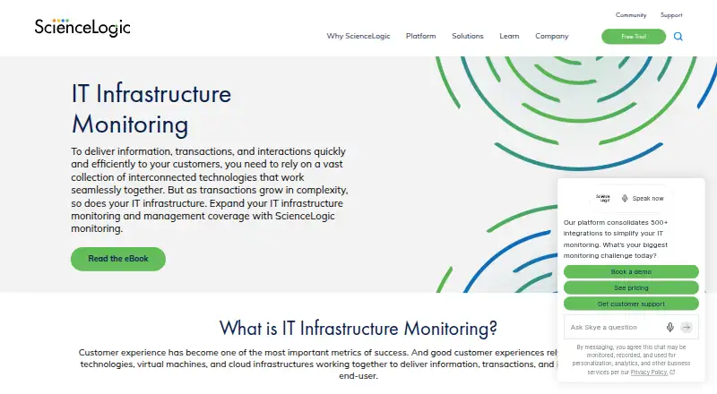 ScienceLogic SL1's own site