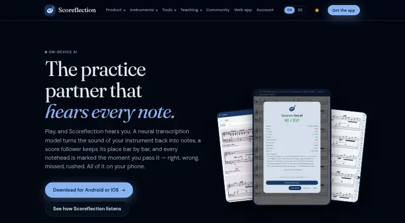 Scoreflection's own site