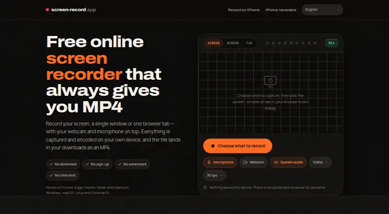 Screen Record's own site