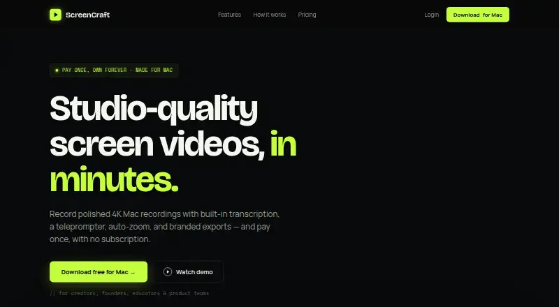 ScreenCraft's own site