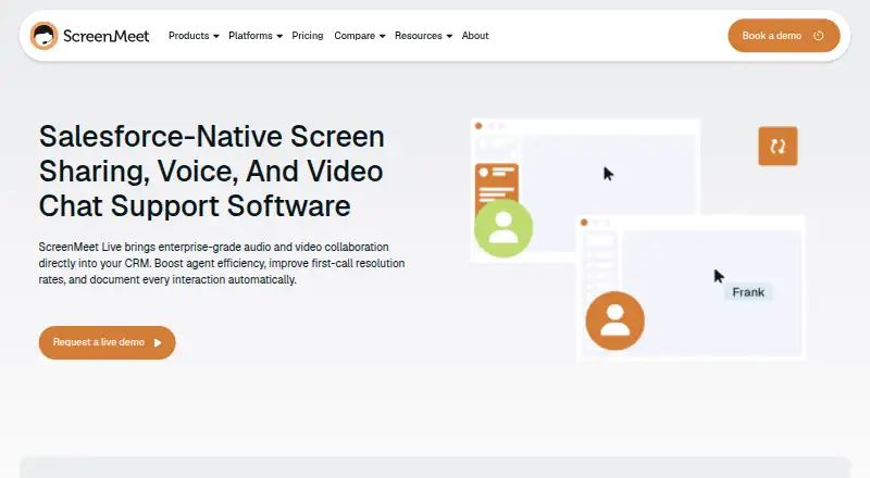 ScreenMeet Live's own site