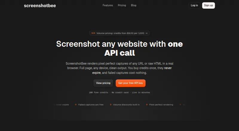 ScreenshotBee's own site