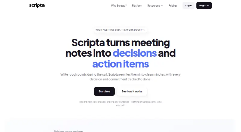 Scripta's own site