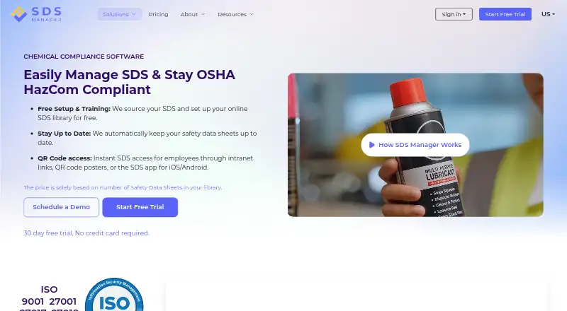 SDS Manager's own site
