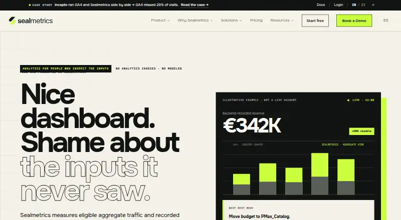 Sealmetrics's own site