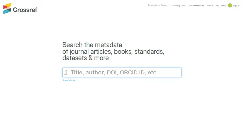 Crossref Metadata Search's own site
