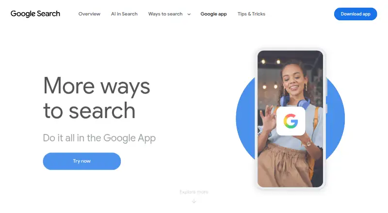 Google App for desktop's own site