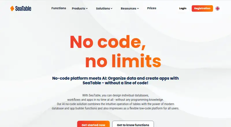 SeaTable's own site