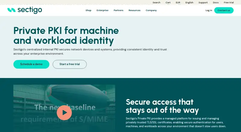 Sectigo Private PKI's own site