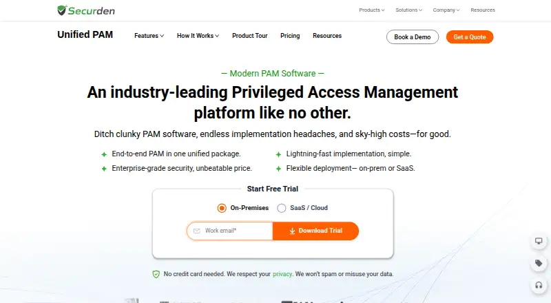 Securden Unified PAM's own site