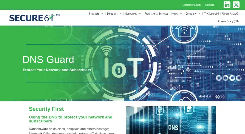 Secure64 DNS Guard's own site