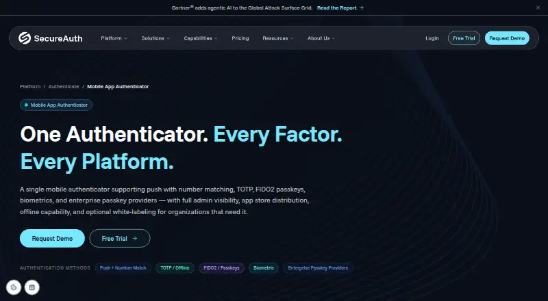 SecureAuth Mobile App Authenticator's own site