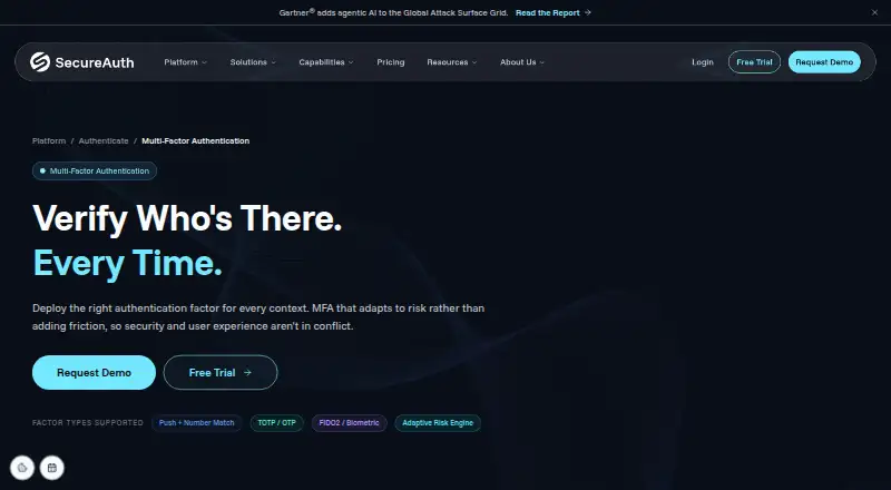 SecureAuth MFA's own site