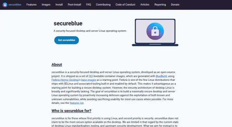 secureblue's own site