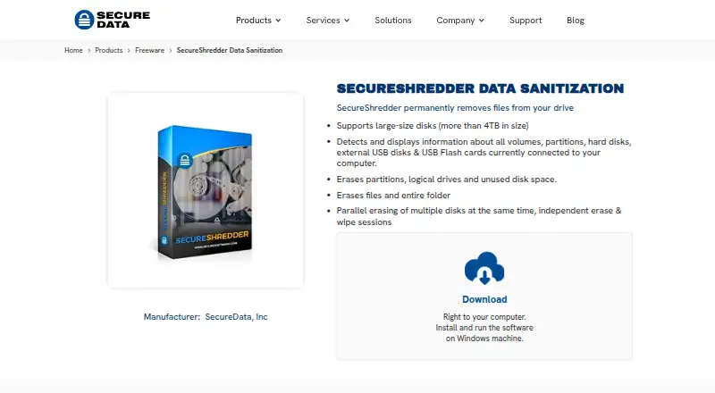 SecureShredder's own site