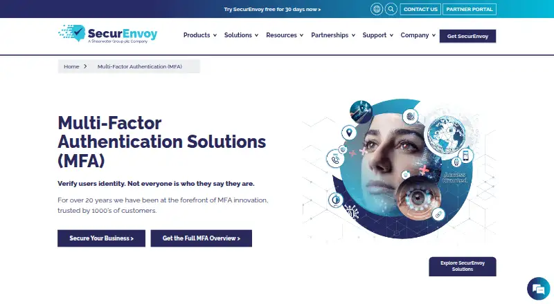 SecurEnvoy MFA's own site