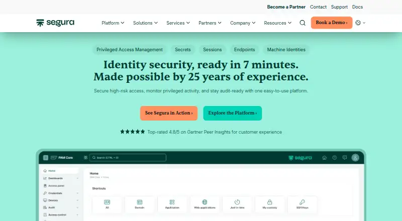 Segura PAM Core's own site