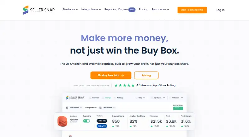Seller Snap's own site