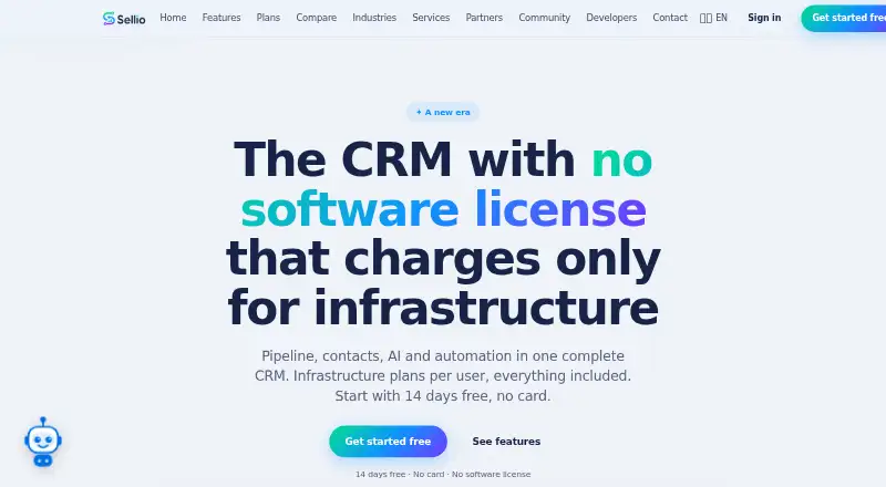 SellioCRM's own site