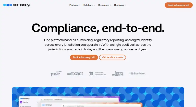 Semansys Compliance Platform's own site