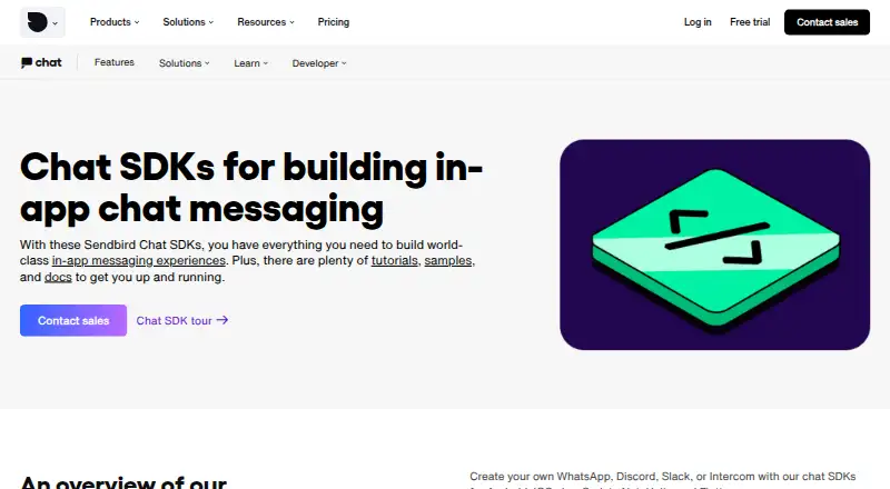 Sendbird Chat's own site