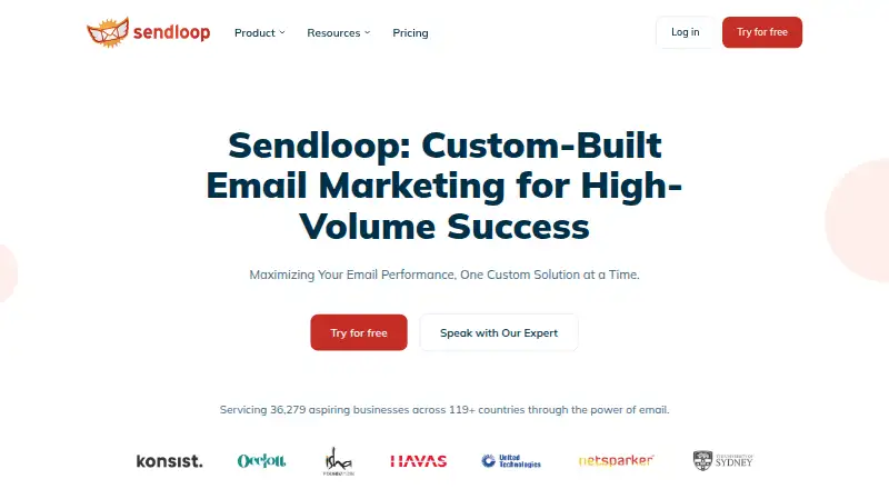 Sendloop's own site