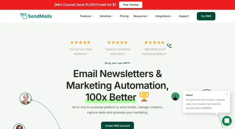 SendMails's own site