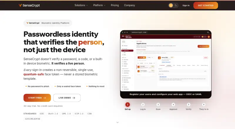 SenseCrypt's own site
