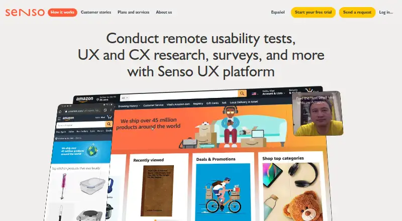 Senso's own site