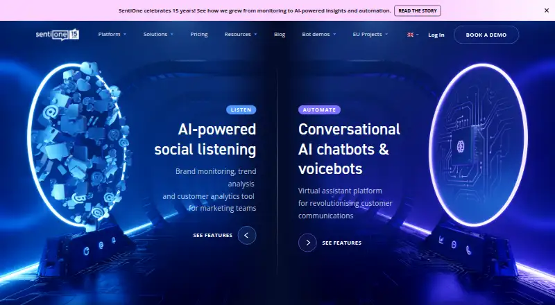 SentiOne Listen's own site