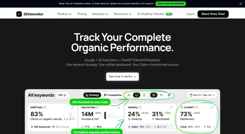 SEOmonitor's own site