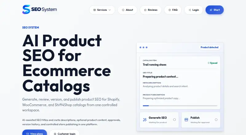 SEO System's own site