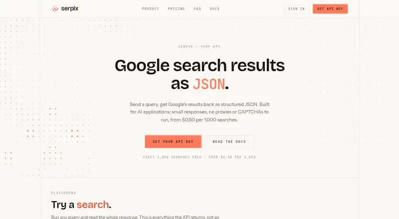 Serpix's own site