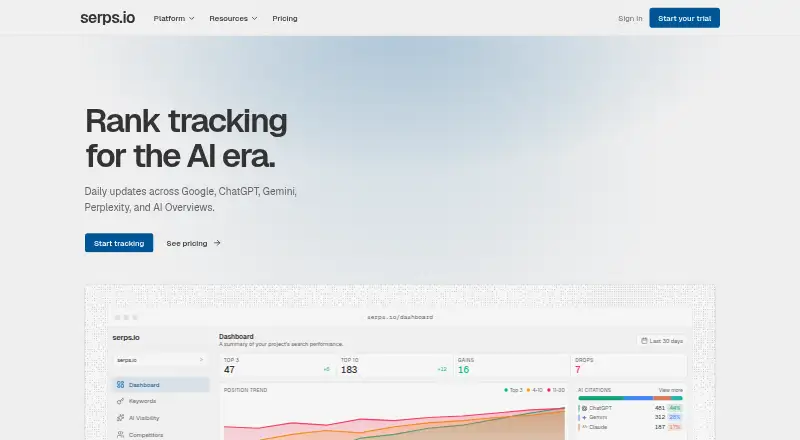 SERPs's own site