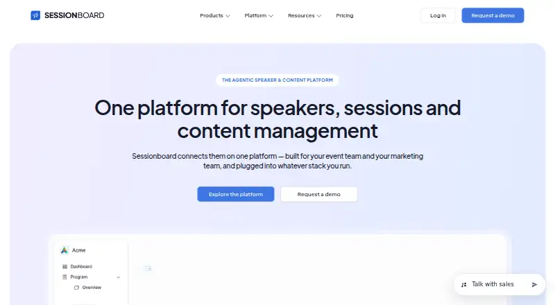 Sessionboard's own site