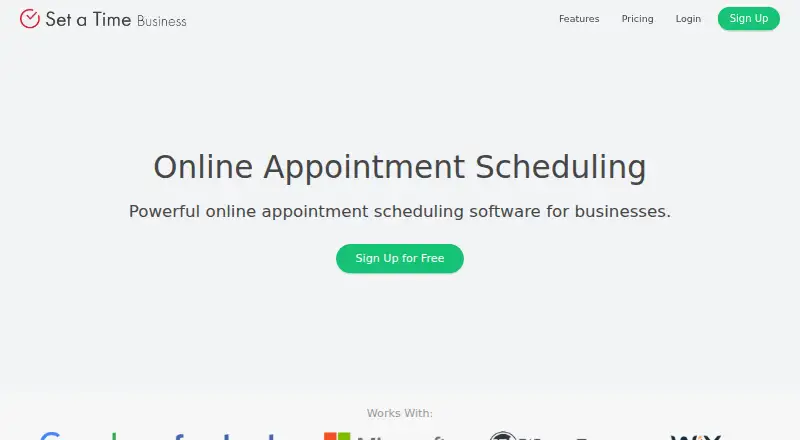 Set a Time's own site