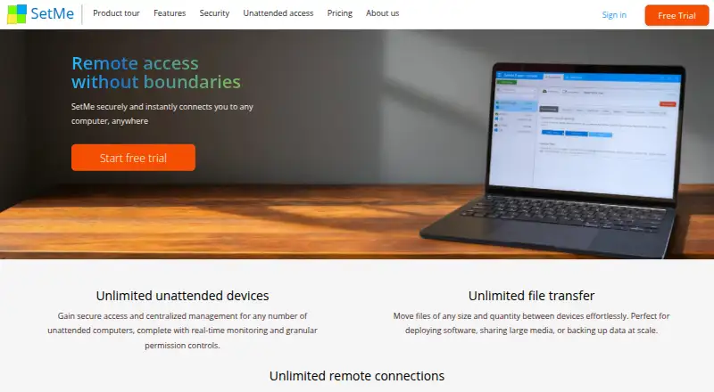 SetMe's own site