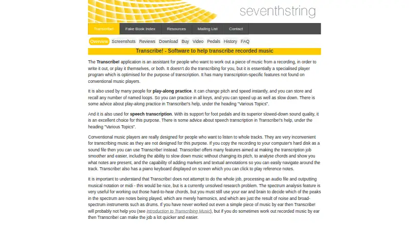Transcribe!'s own site