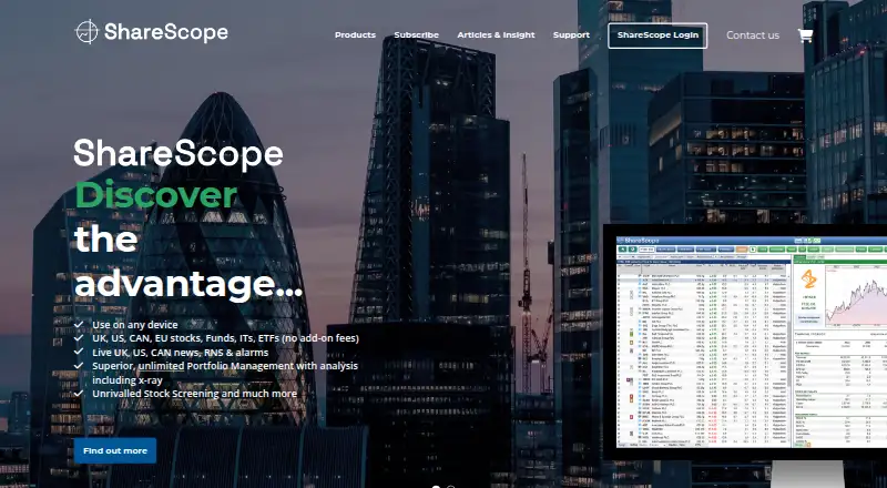 ShareScope's own site