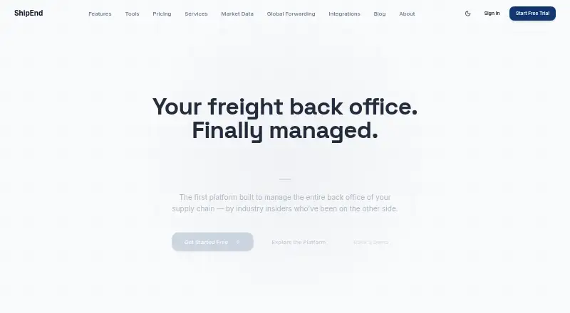 ShipEnd's own site