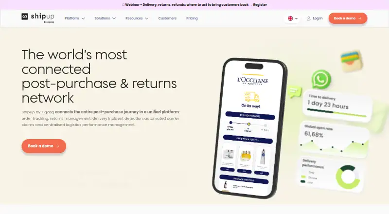 Shipup's own site