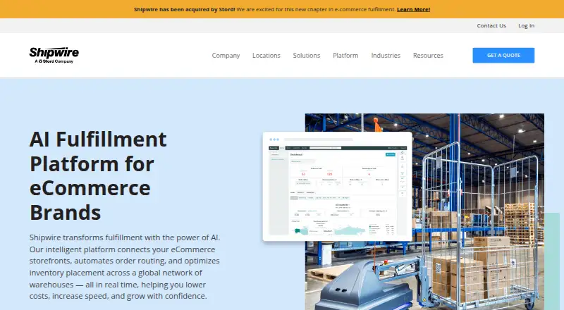 Shipwire's own site