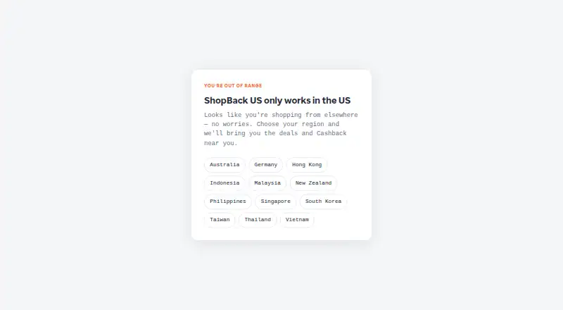 ShopBack's own site