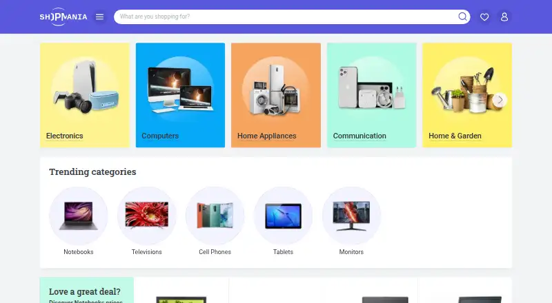 ShopMania's own site