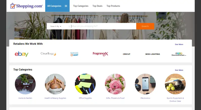 Shopping.com's own site