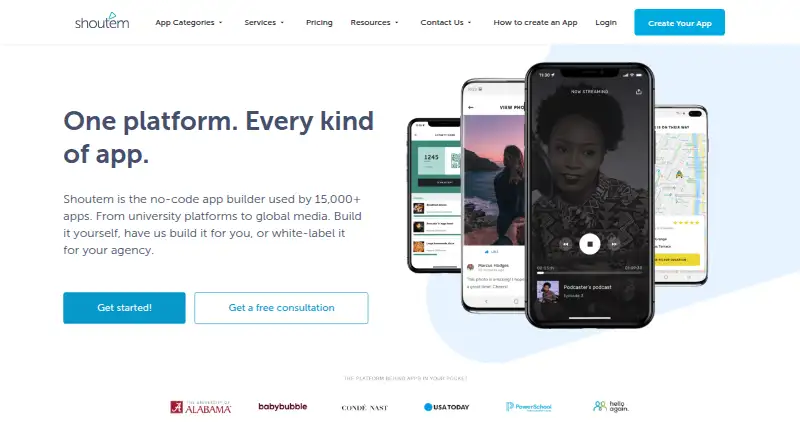 Shoutem's own site