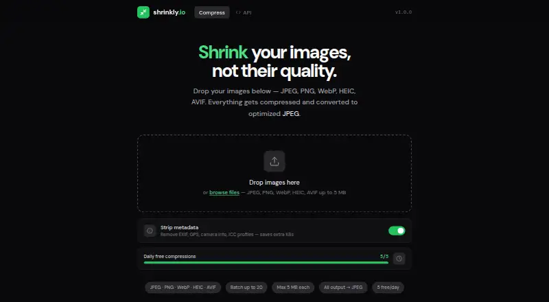 Shrinkly's own site
