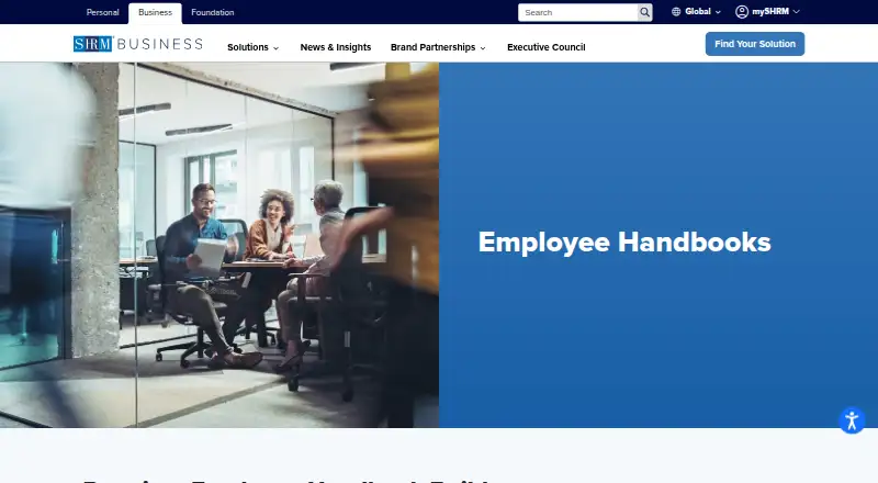 SHRM Employee Handbook Builder's own site