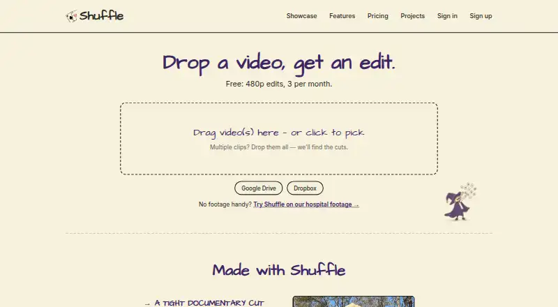 Shuffle's own site